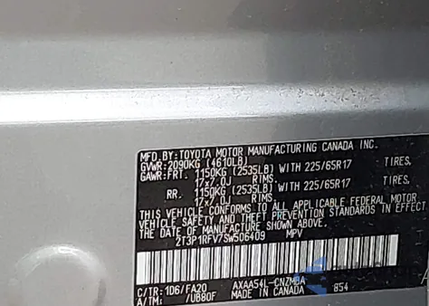 2025 Toyota Rav4 Xle z USA, uszkodzony, nr VIN 2T3P1RFV7SW506409